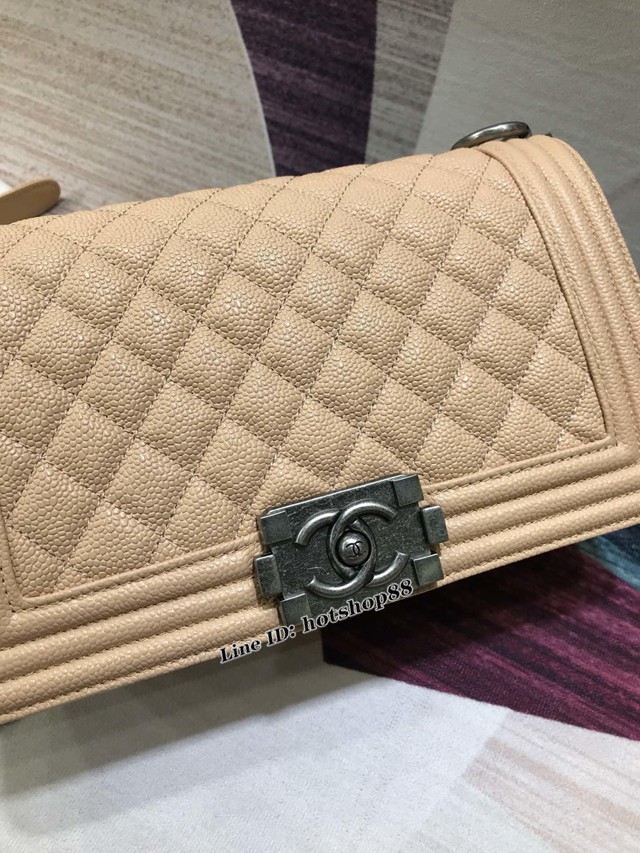 CHANEL女包 A67086 BOY CHANEL口蓋包 顆粒壓花小牛皮 香奈兒鏈條包 chanel斜挎女包 djc1746